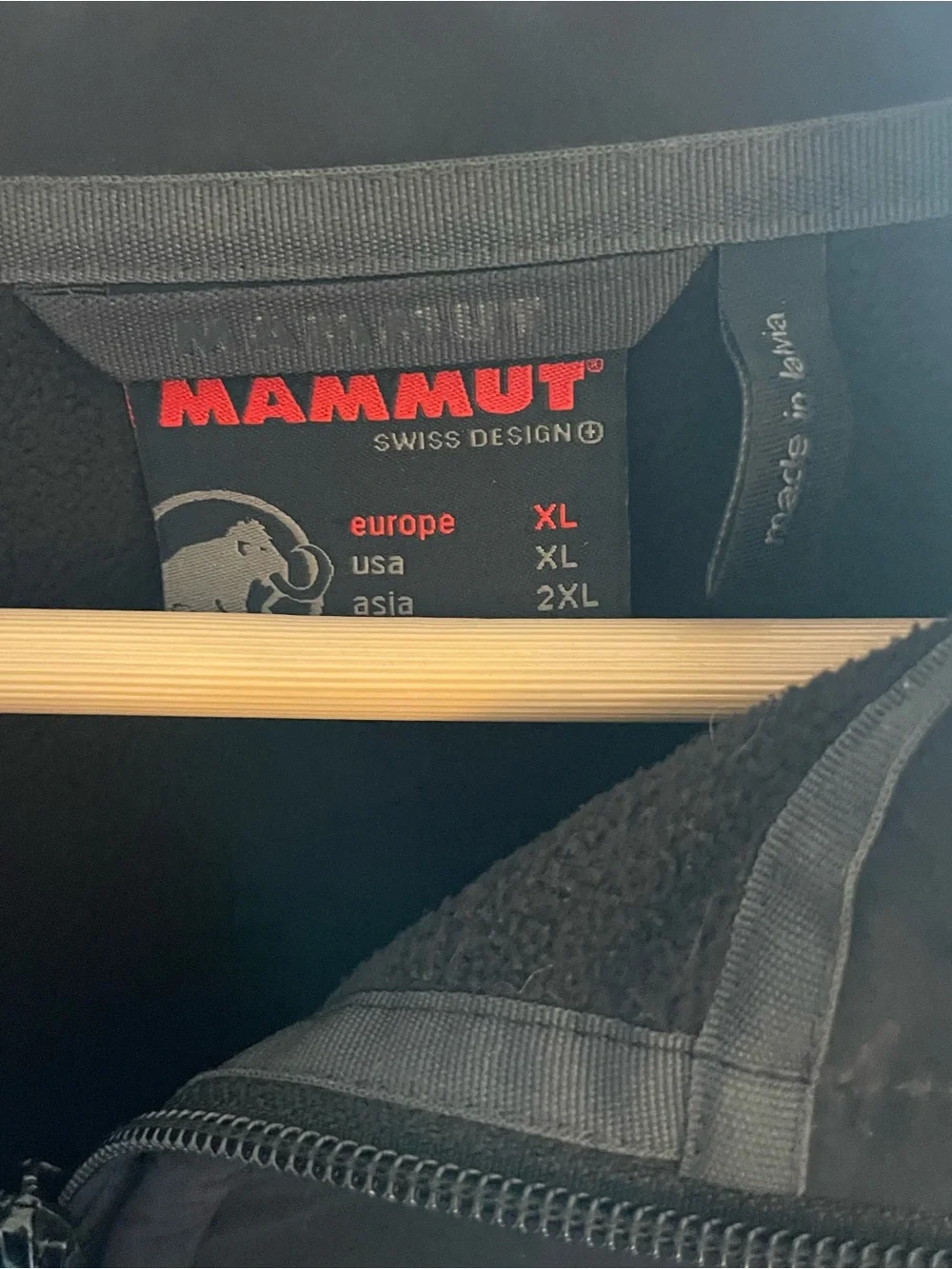 Mammut Jacket Men's XL SOFtech Black Full Zip Fleece Lined Hiking Outdoors